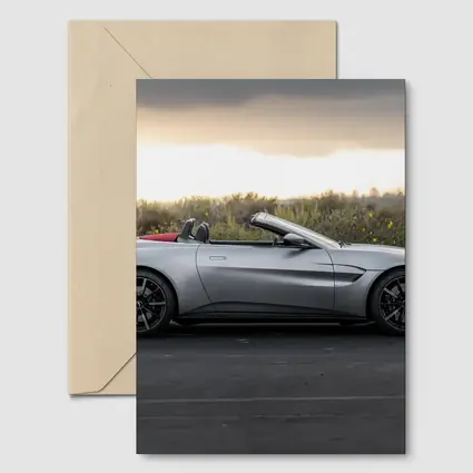 Aston Martin Vantage Roadster Silver Side Profile