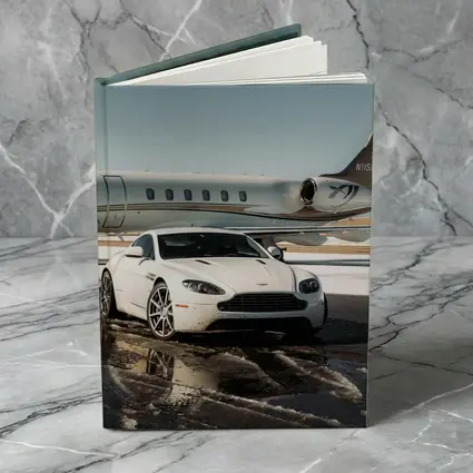 Aston Martin Vantage White Private Jet Tarmac