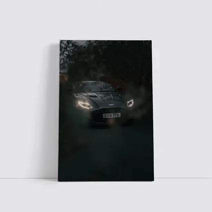 Aston Martin Vantage Dark Moody Forest Road