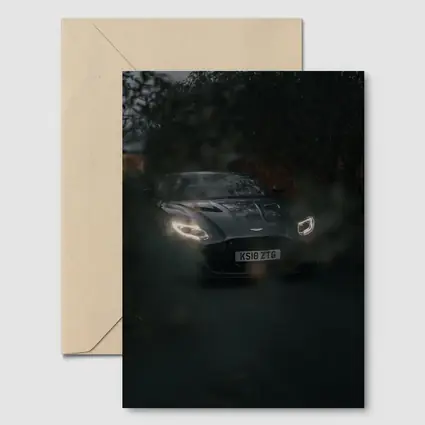 Aston Martin Vantage Dark Moody Forest Road
