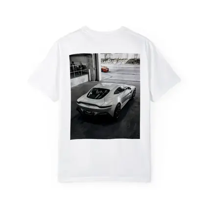 Aston Martin Vantage White Parked Urban Garage