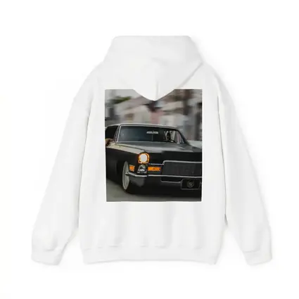 Black Cadillac Lowrider Cruising City Streets