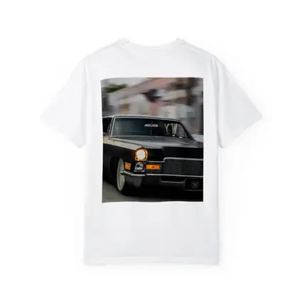Black Cadillac Lowrider Cruising City Streets