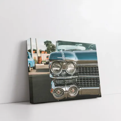 Classic Cadillac Chrome Grille Street Scene