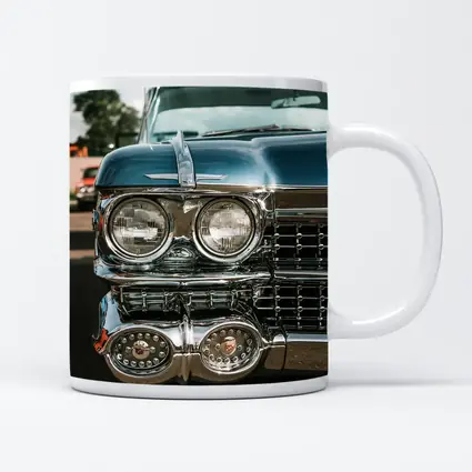 Classic Cadillac Chrome Grille Street Scene