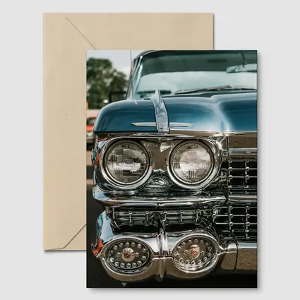 Classic Cadillac Chrome Grille Street Scene