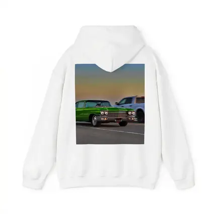 Green Cadillac Classic Car Highway Sunset Drive