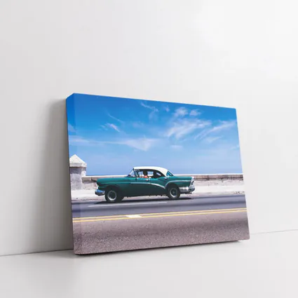 Classic Buick Green Car Coastal Road Drive
