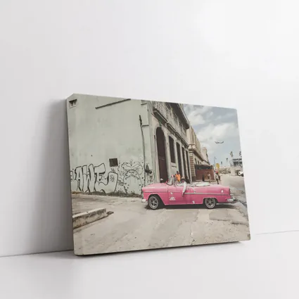 Pink Chevrolet Classic Convertible Havana Street