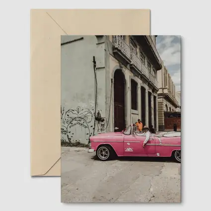 Pink Chevrolet Classic Convertible Havana Street