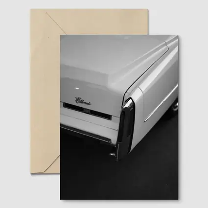 Cadillac Eldorado Classic Black White Close Up