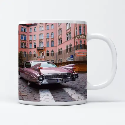 Classic Cadillac DeVille Pink European Street