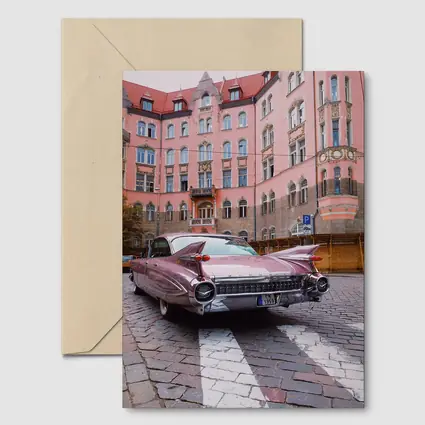 Classic Cadillac DeVille Pink European Street