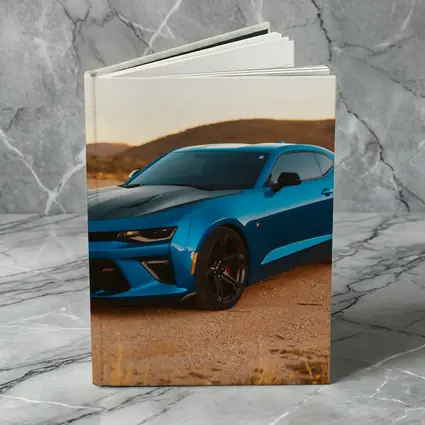 Chevrolet Camaro Blue Desert Sunset Scene
