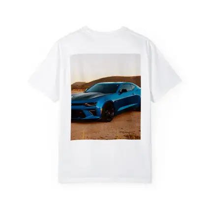 Chevrolet Camaro Blue Desert Sunset Scene