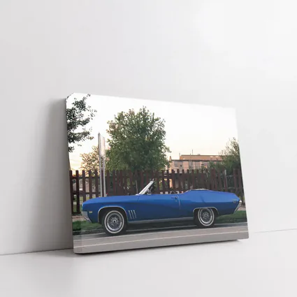 Classic Buick Skylark Blue Convertible Street
