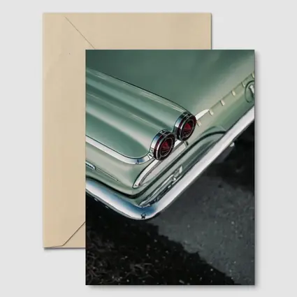 Classic Pontiac Tail Fins Mint Green Street