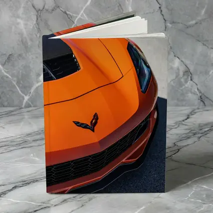 Chevrolet Corvette Orange Hood Close Up