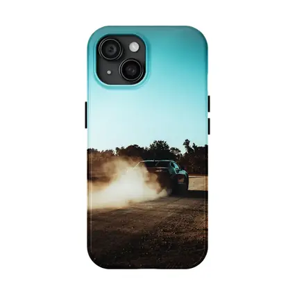 Muscle Car Drifting Dust Dirt Road