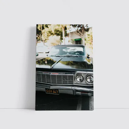 Classic Chevrolet Impala Black Parking Lot
