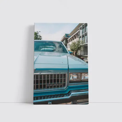 Classic Chevrolet Blue Hood Street Scene