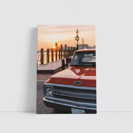 Chevrolet Classic Truck Sunset Harbor View