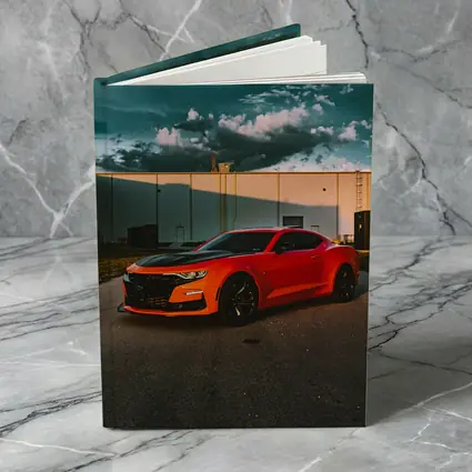 Chevrolet Camaro Orange Muscle Car Stormy Sky