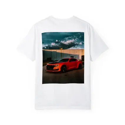 Chevrolet Camaro Orange Muscle Car Stormy Sky