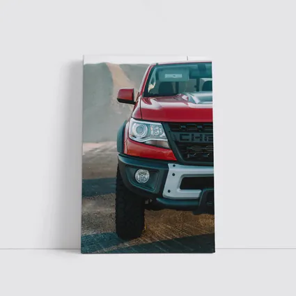 Red Chevrolet Colorado ZR2 Front Close Up