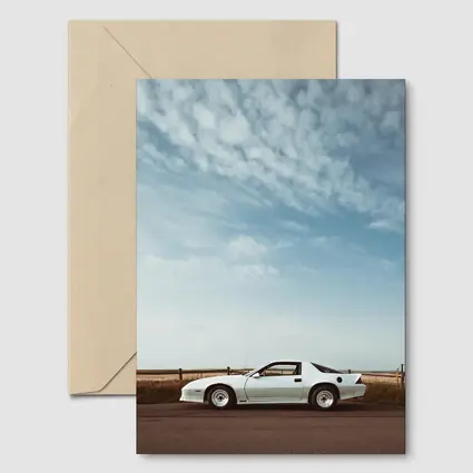 Chevrolet Camaro White Classic Under Open Sky