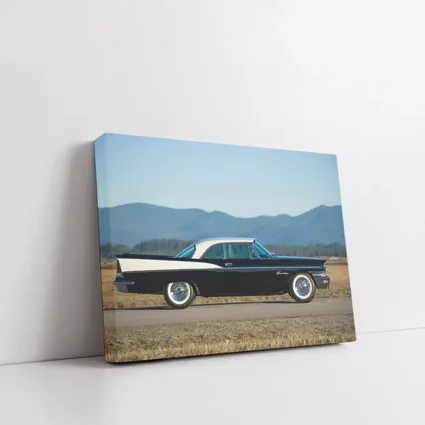 Chrysler Saratoga Classic Black Car Mountains
