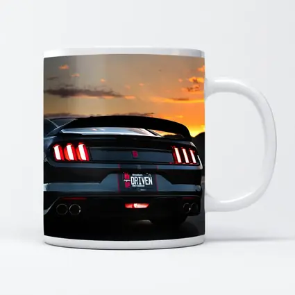 Ford Mustang Rear View Desert Sunset