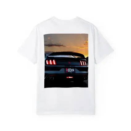 Ford Mustang Rear View Desert Sunset