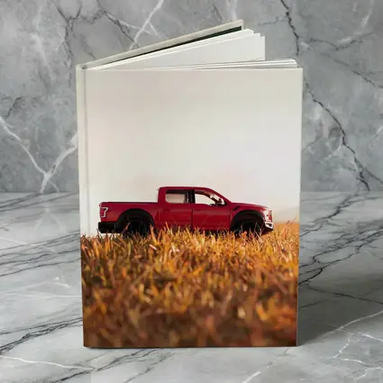 Red Ford F-Series Truck Golden Grass Field