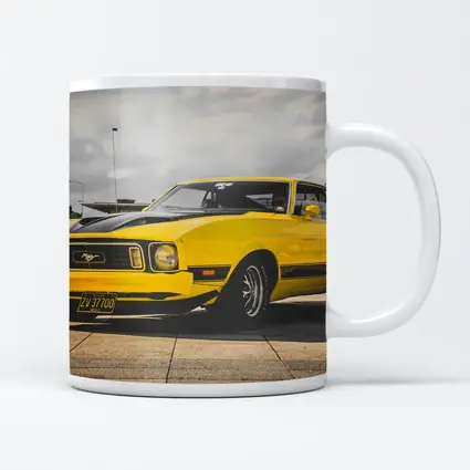 Ford Mustang Mach One Yellow Classic Car