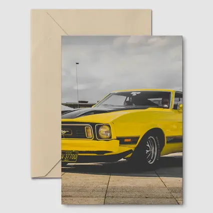 Ford Mustang Mach One Yellow Classic Car