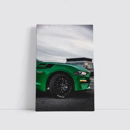 Ford Mustang Green Boss 302 Overcast Sky