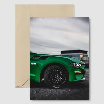 Ford Mustang Green Boss 302 Overcast Sky