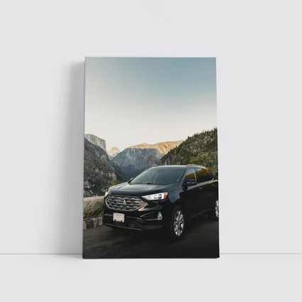 Ford Edge Black SUV Mountain Valley View