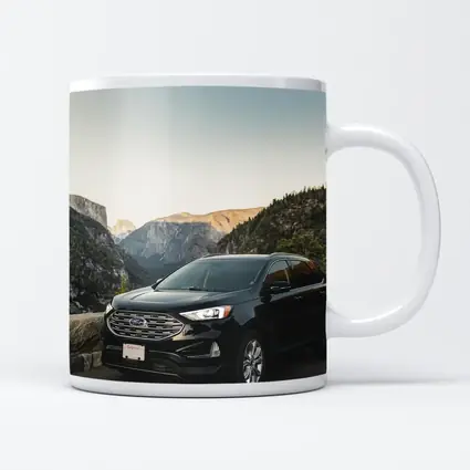 Ford Edge Black SUV Mountain Valley View