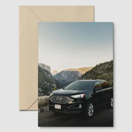 Ford Edge Black SUV Mountain Valley View