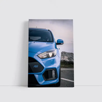 Ford Focus RS Blue Front Close Up