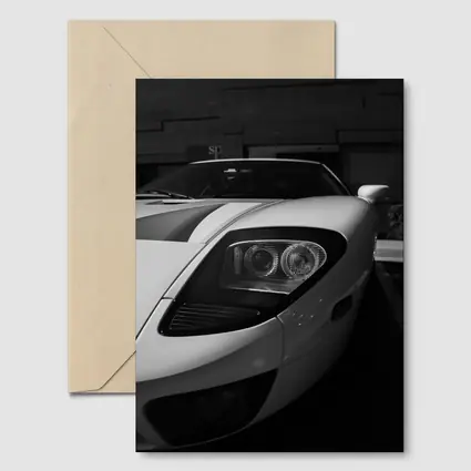Ford GT White Supercar Black White Photo