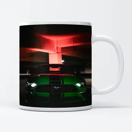 Ford Mustang Green Muscle Car Dark Garage
