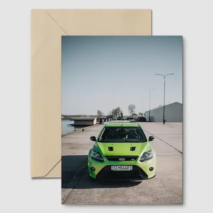 Ford Focus RS Green Front View Dockside