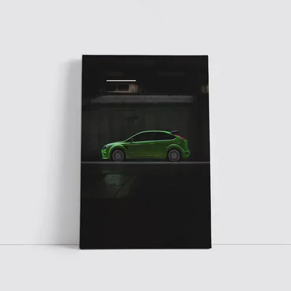 Ford Focus RS Green Car Dark Garage