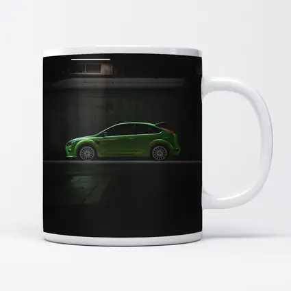 Ford Focus RS Green Car Dark Garage