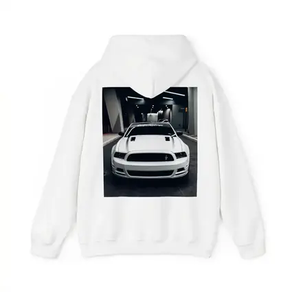 White Ford Mustang Boss Parking Garage Night