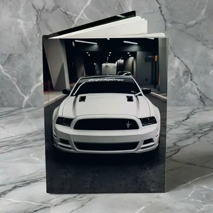 White Ford Mustang Boss Parking Garage Night