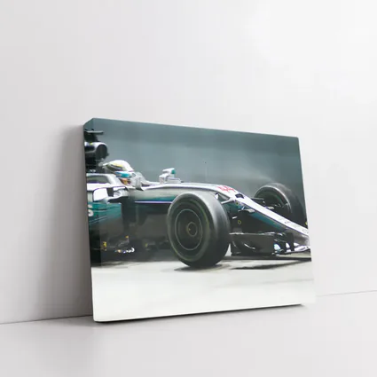 Mercedes-AMG F1 Car Racing Night Track
